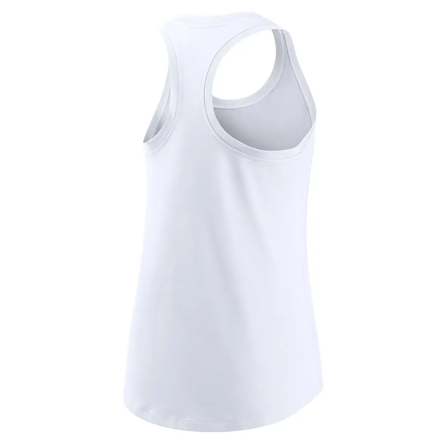 DALLAS COWBOYS WOMEN'S NIKE TRI-BLEND RACERBACK SCOOP NECK TANK TOP - WHITE