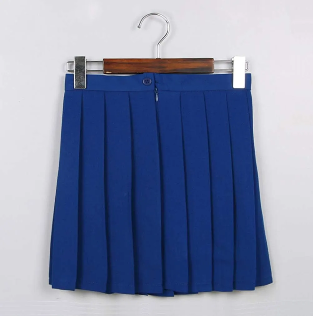 DCUTERQ Women's High Waisted Pleated School Skirt High Waisted Girl Uniform Mini Casual Skirts A-line Skorts