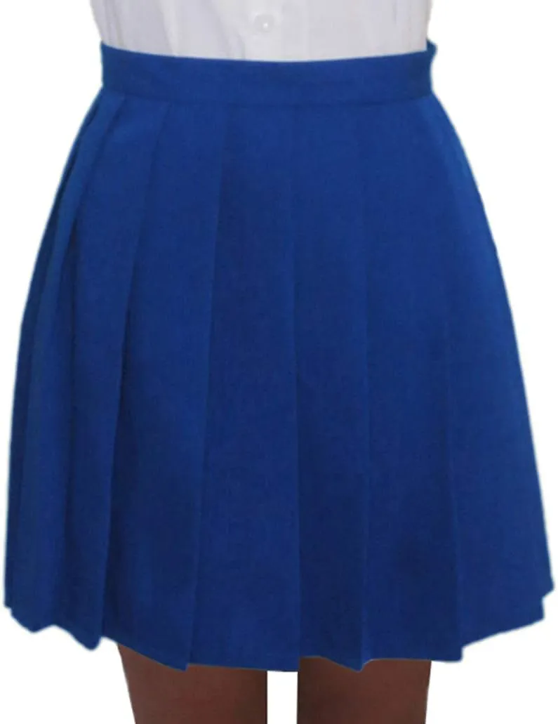 DCUTERQ Women's High Waisted Pleated School Skirt High Waisted Girl Uniform Mini Casual Skirts A-line Skorts