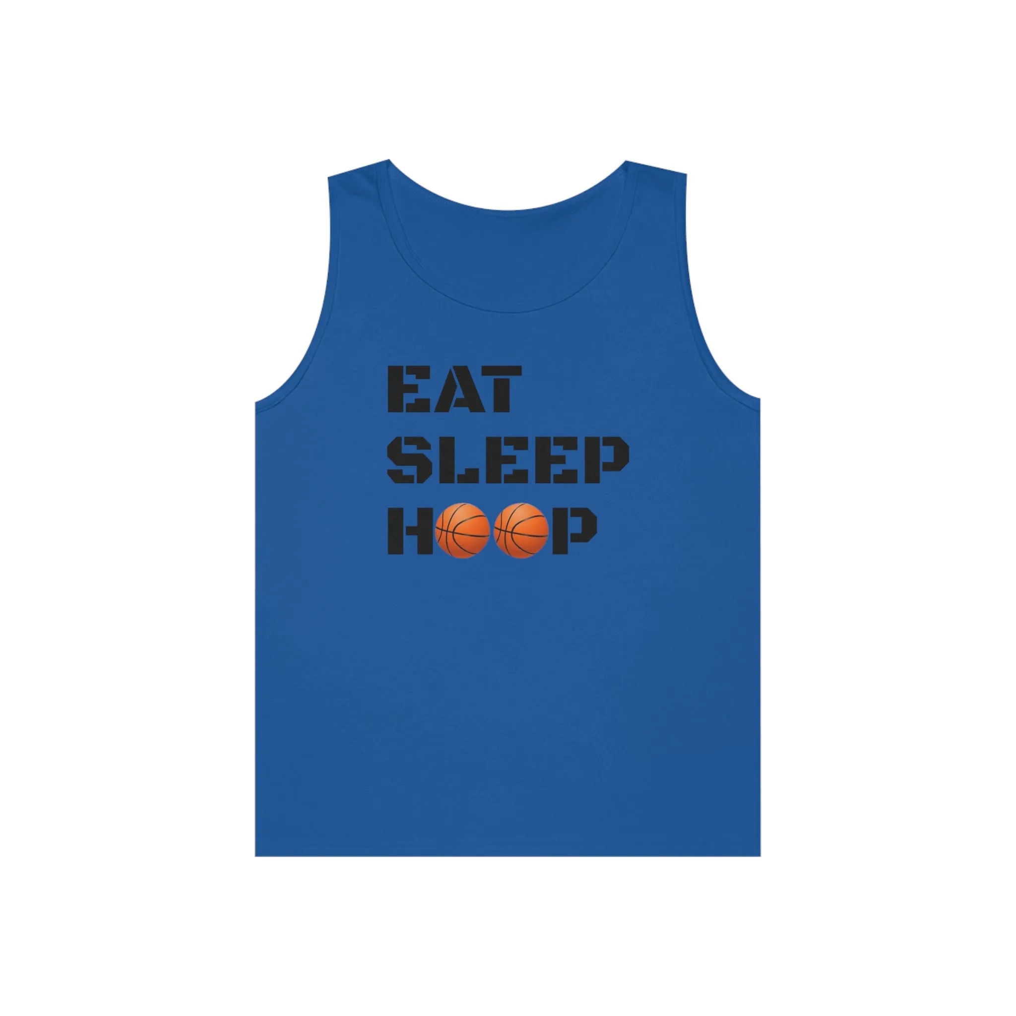Eat Sleep Hoop Unisex Heavy Cotton Tank Top