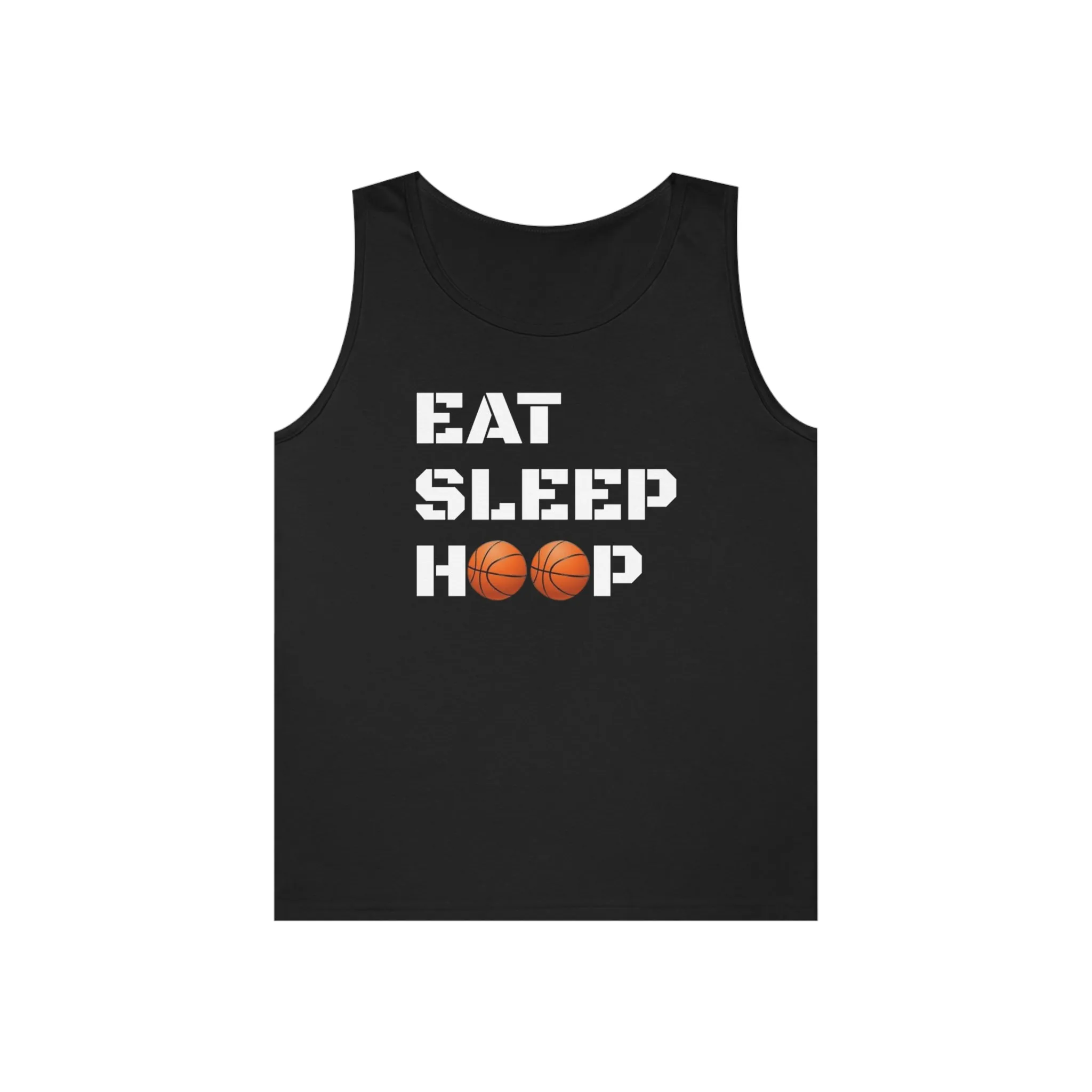 Eat Sleep Hoop Unisex Heavy Cotton Tank Top