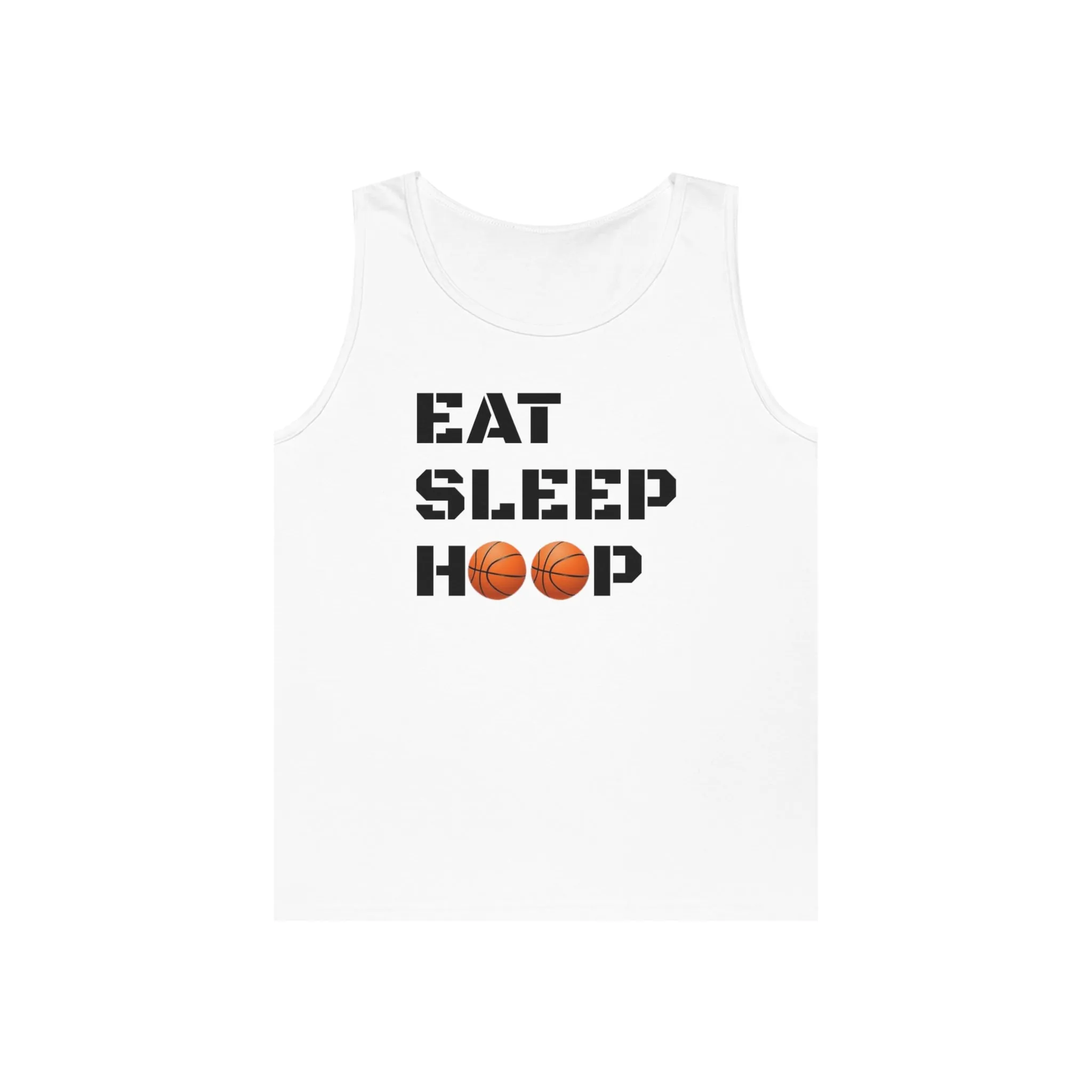 Eat Sleep Hoop Unisex Heavy Cotton Tank Top