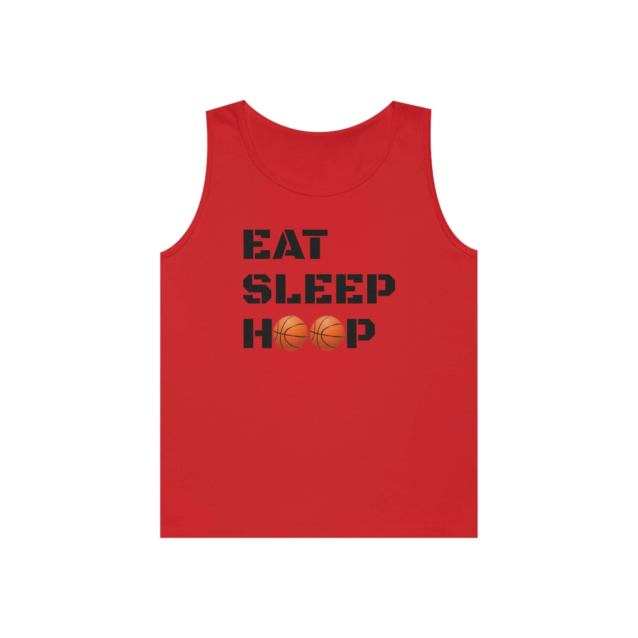 Eat Sleep Hoop Unisex Heavy Cotton Tank Top