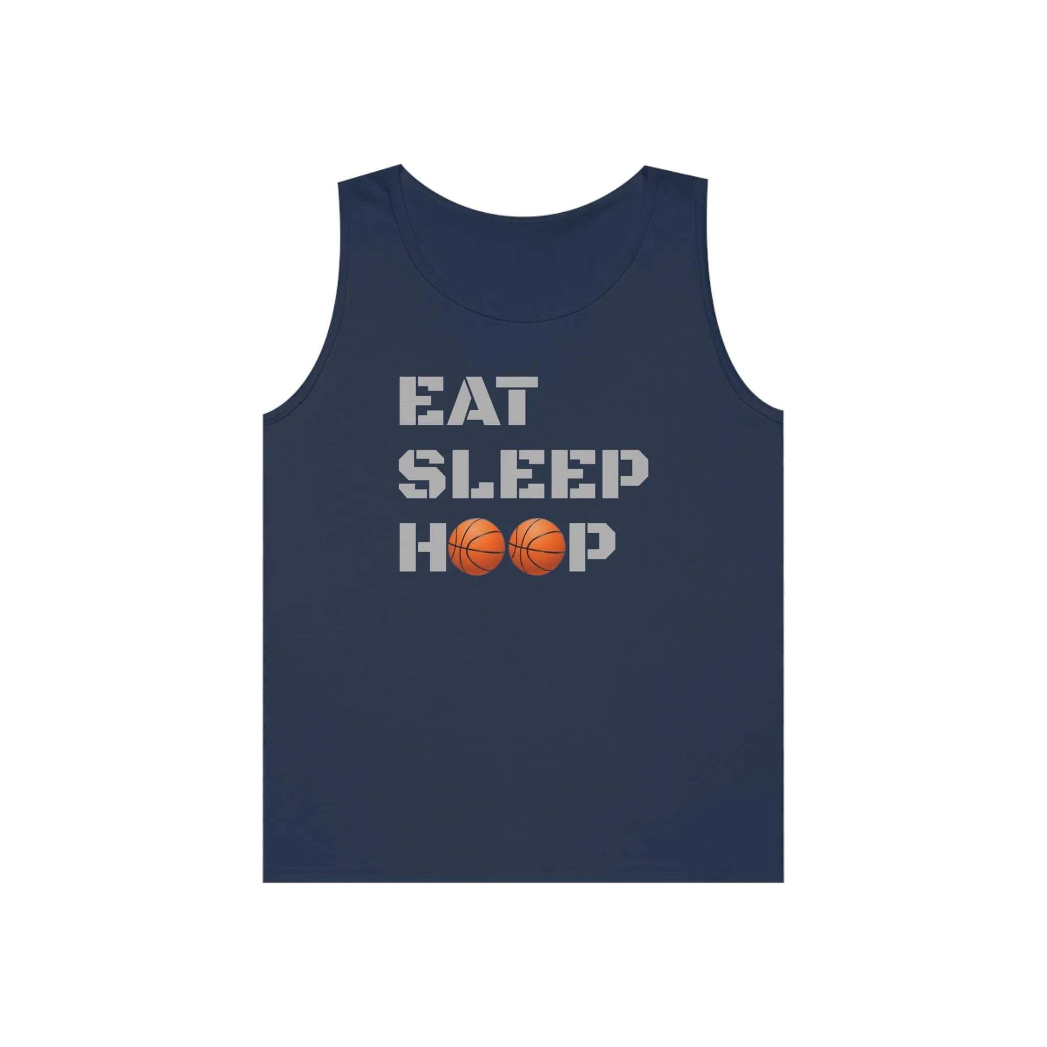 Eat Sleep Hoop Unisex Heavy Cotton Tank Top
