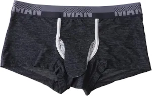 eywlwaar Men's Breathable Boxer Briefs Pouch Mesh Trunks Underwear