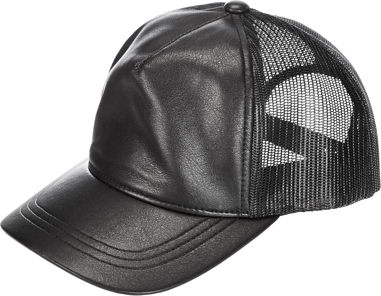 Flex fit Men's Leather Trucker