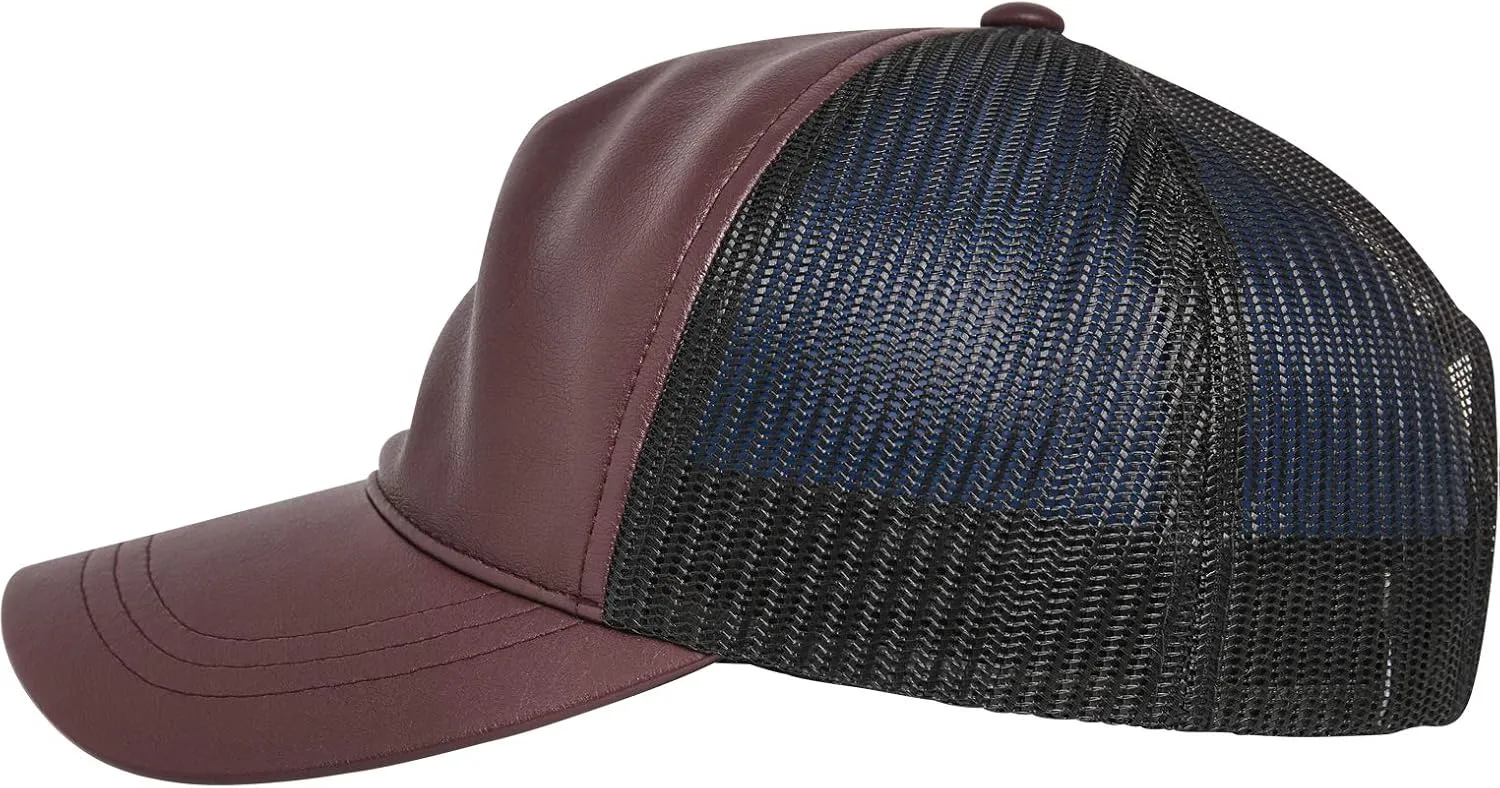 Flex fit Men's Leather Trucker