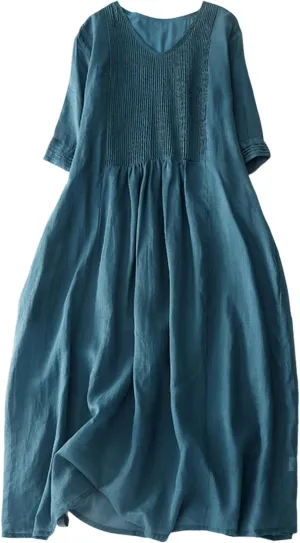 Flowy Dresses for Women,Short Sleeve Tshirt Dress Casual Crew Neck Beach Vacation Dress Summer Long Maxi Sundresses