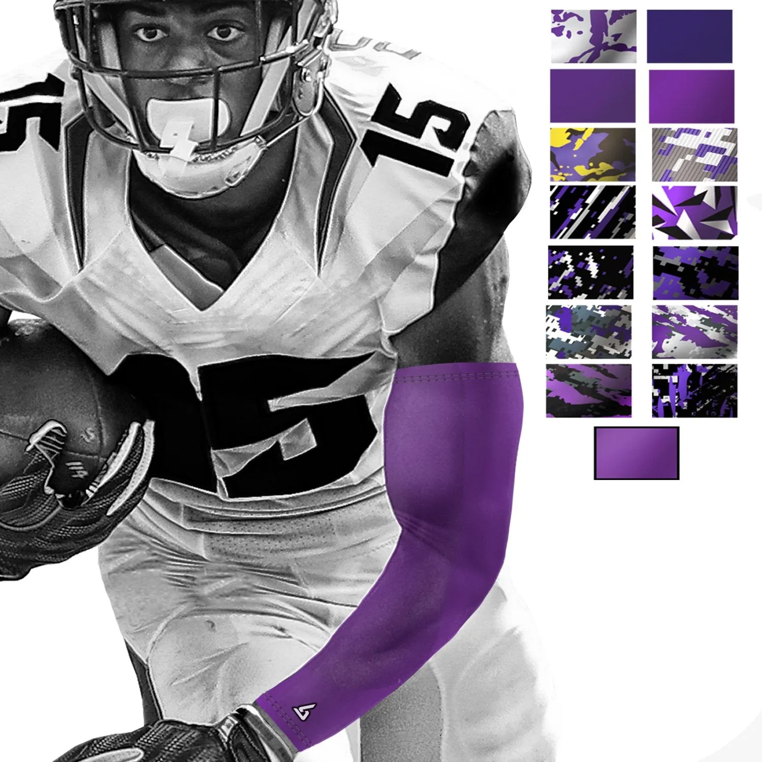 Football | Compression Arm Sleeves - Purple