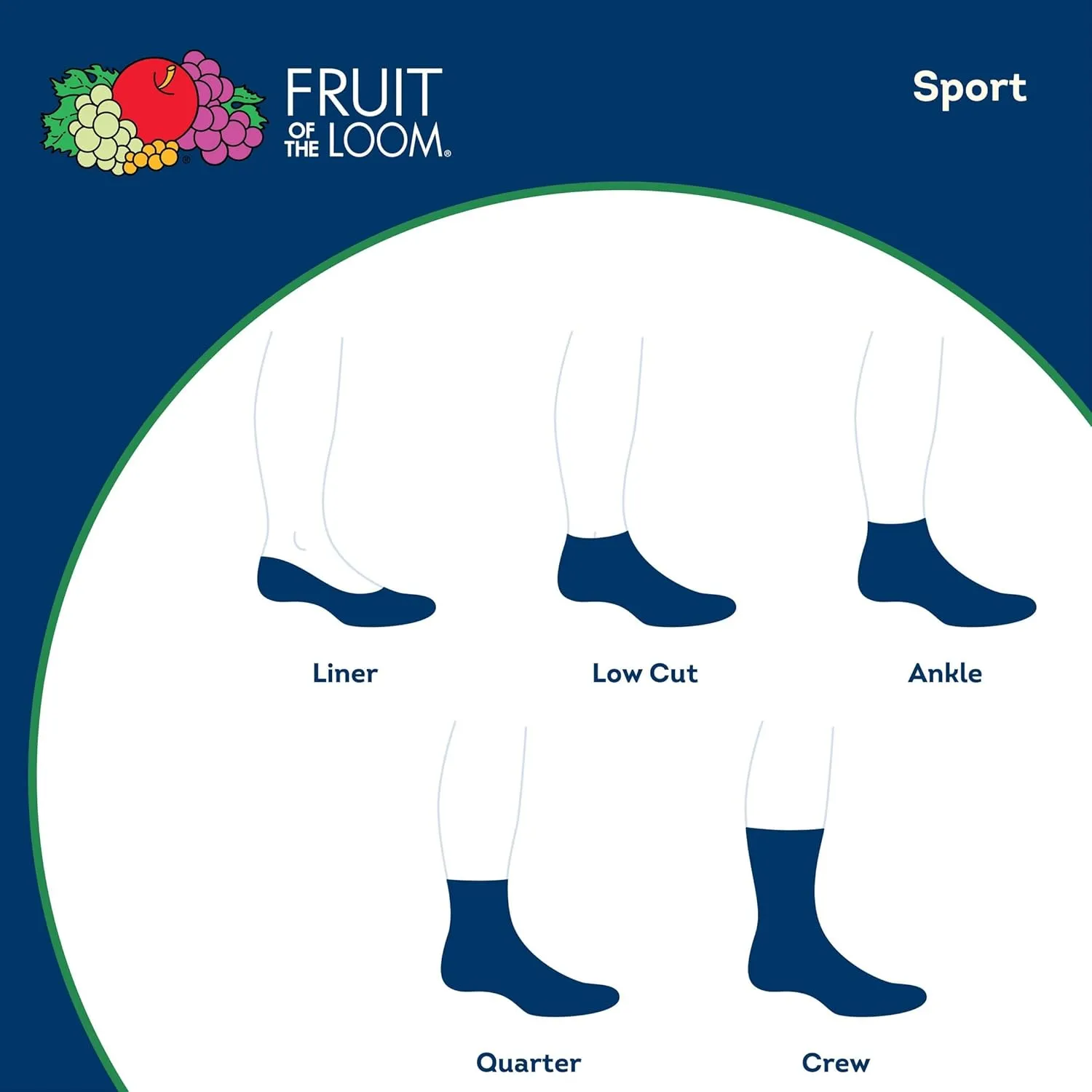 Fruit of the Loom Men's Breathable Performance Ankle Socks