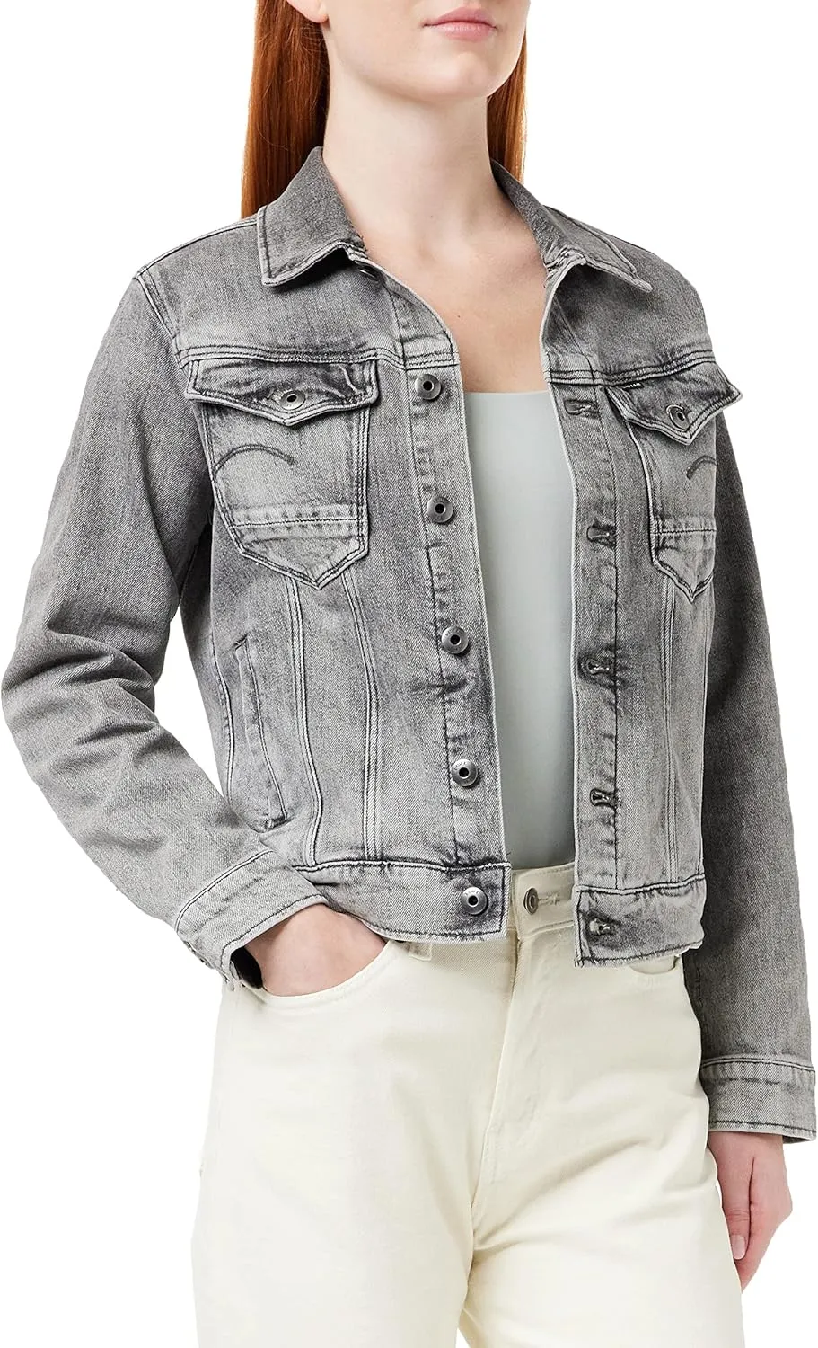 G-STAR Arc 3D Denim Trucker Jacket, Faded Carbon, Large