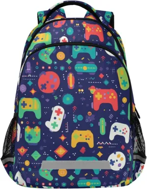 Games Console Cartoon Backpacks Lightweight Laptop Backpack School Book Bag Travel Hiking Daypack for boys girl Kids