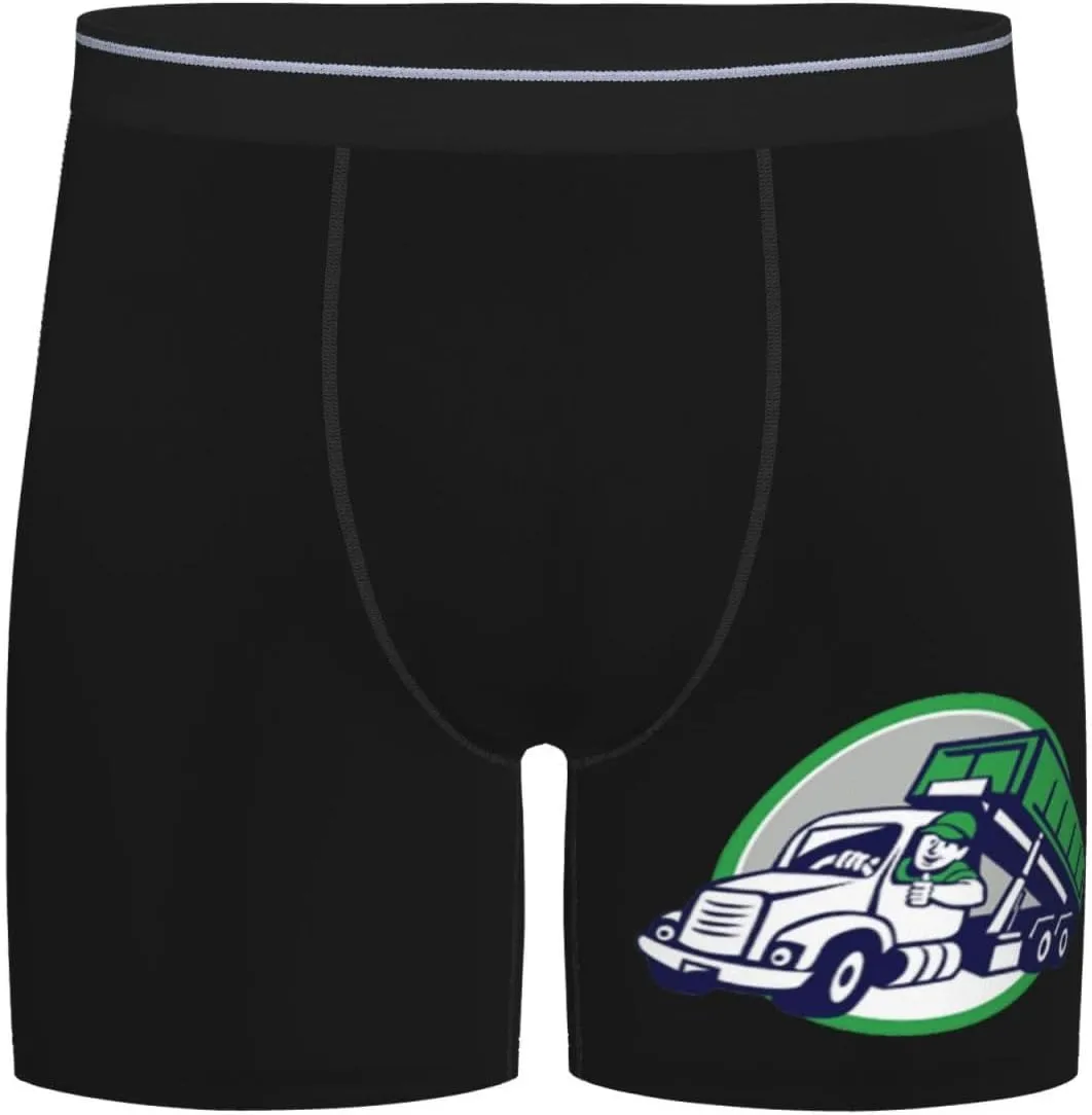 Garbage Truck Men's long leg breathable boxer briefs