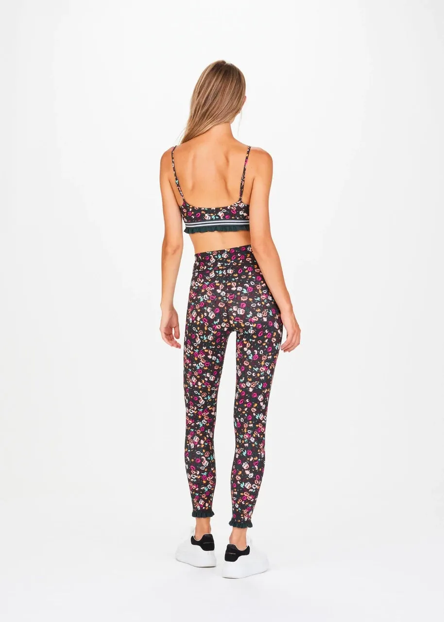Gardenia Floral Ballet Sports Bra