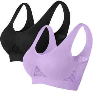 Generic Breathable Cool Liftup Air Bra, 2025 New Large Size Air Bra Breathable and Comfortable Mesh Sports Bra