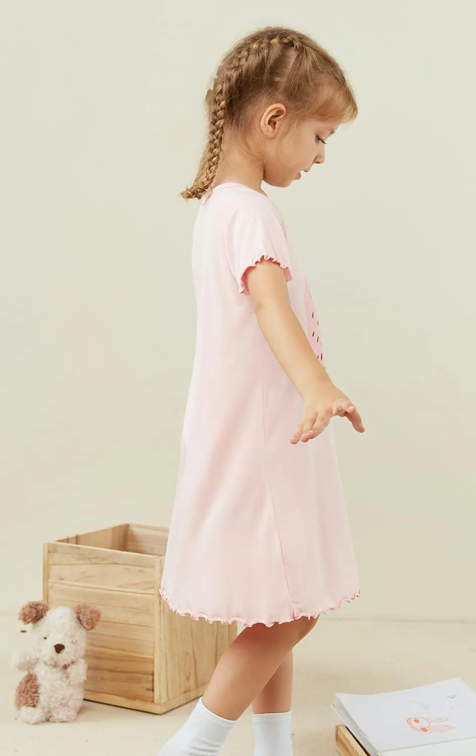 Girls' Summer Dress,Toddler Soft Breathable Dresses 3-12Years