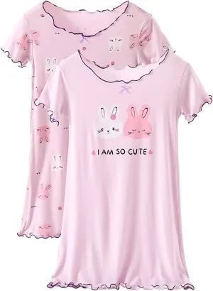 Girls' Summer Dress,Toddler Soft Breathable Dresses 3-12Years