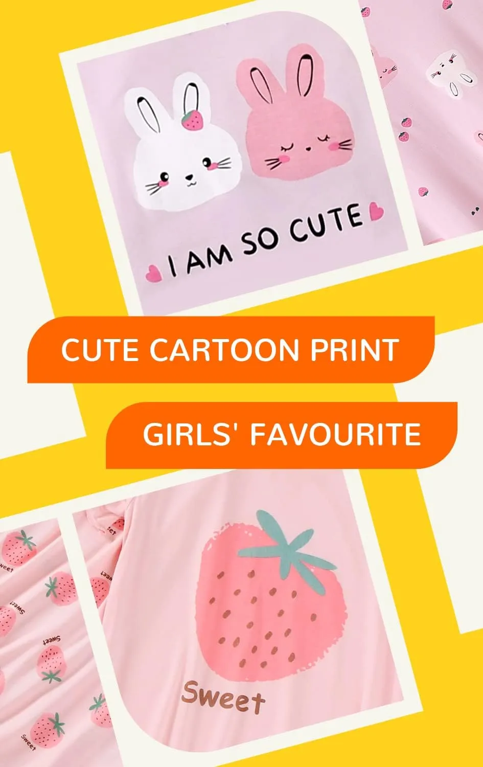 Girls' Summer Dress,Toddler Soft Breathable Dresses 3-12Years