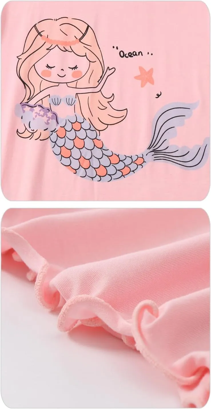 Girls' Summer Dress,Toddler Soft Breathable Dresses 3-12Years