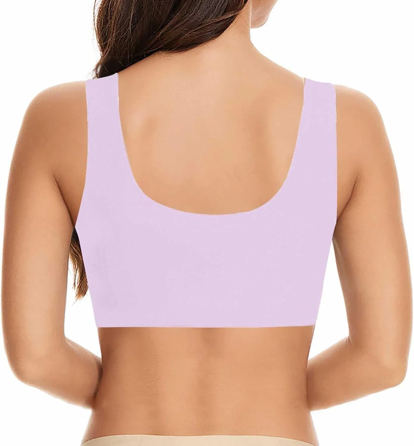 Hatmeo Posture Correcting Bras for Women Wireless Push Up Lysine Bra Seamless Breathable Plus Size Full Coverage Bralettes