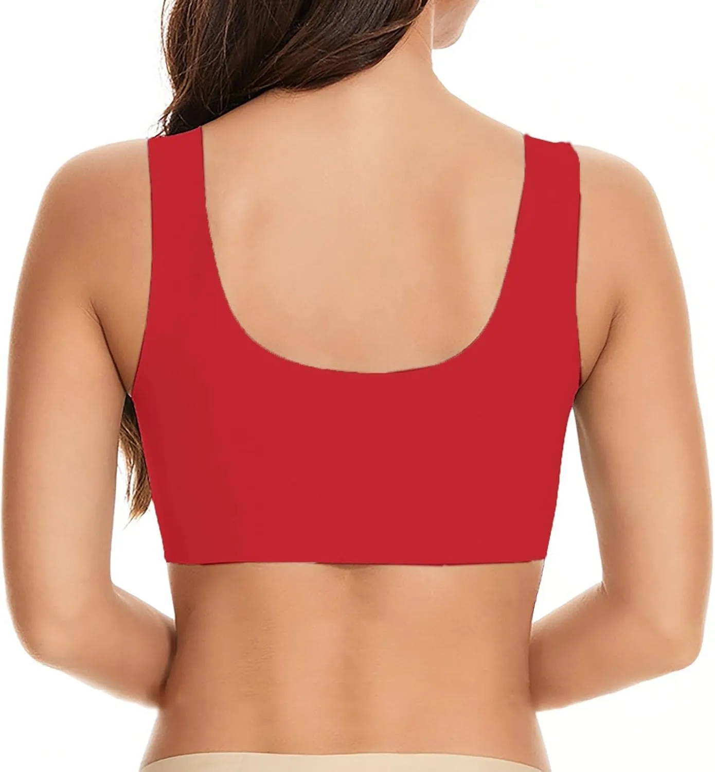 Hatmeo Posture Correcting Bras for Women Wireless Push Up Lysine Bra Seamless Breathable Plus Size Full Coverage Bralettes