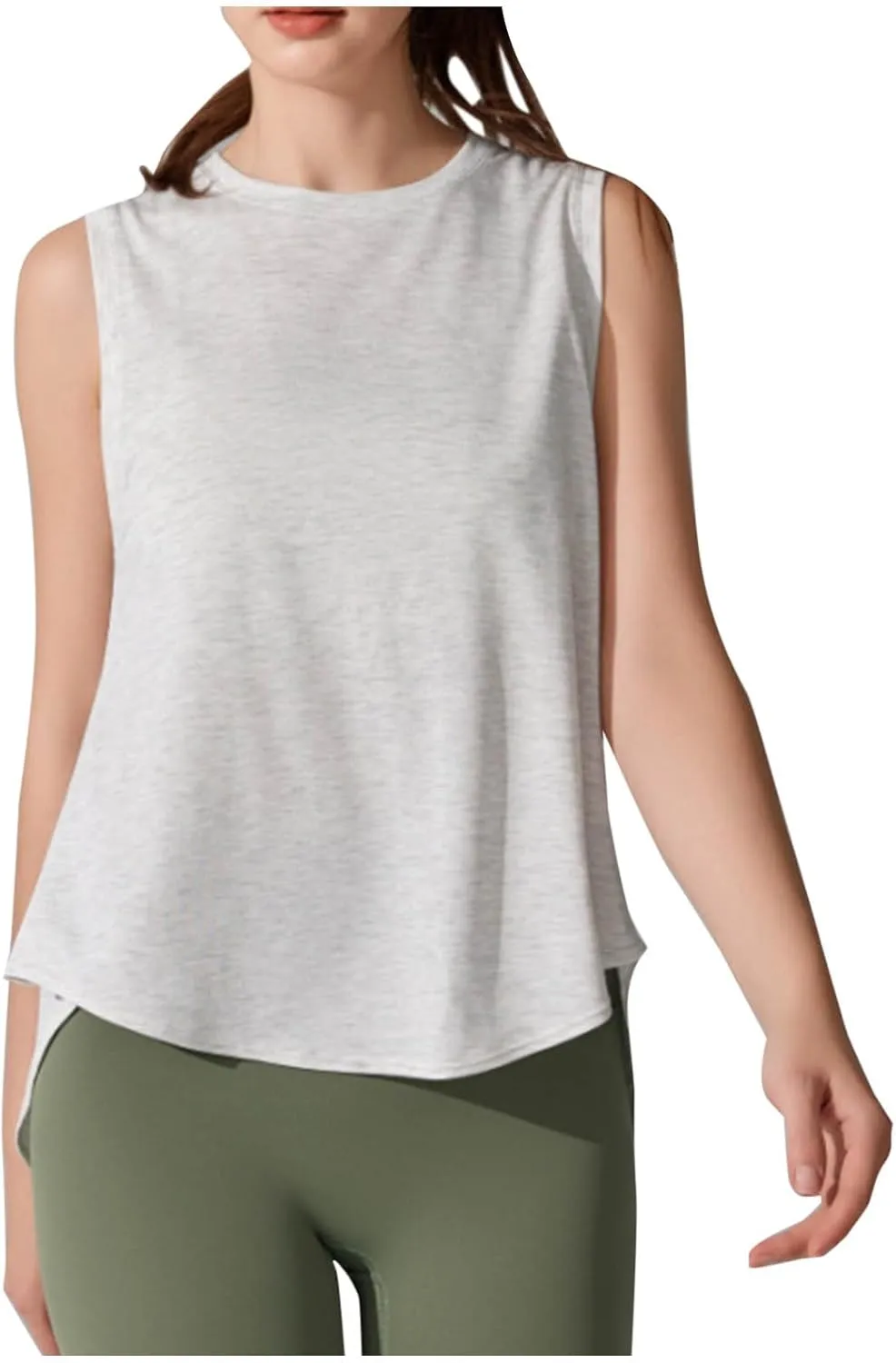 HGps8w Quick Dry Workout Tank Tops for Women Loose 2025 Summer Sleeveless Casual Running Vest Athletic Gym Yoga Tee Shirts