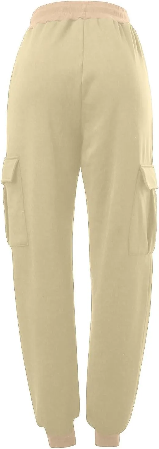 High Waisted Active Jogger Pants for Women with Pockets Lightweight Comfy Sweatpants Active High Waisted Sweat Pants