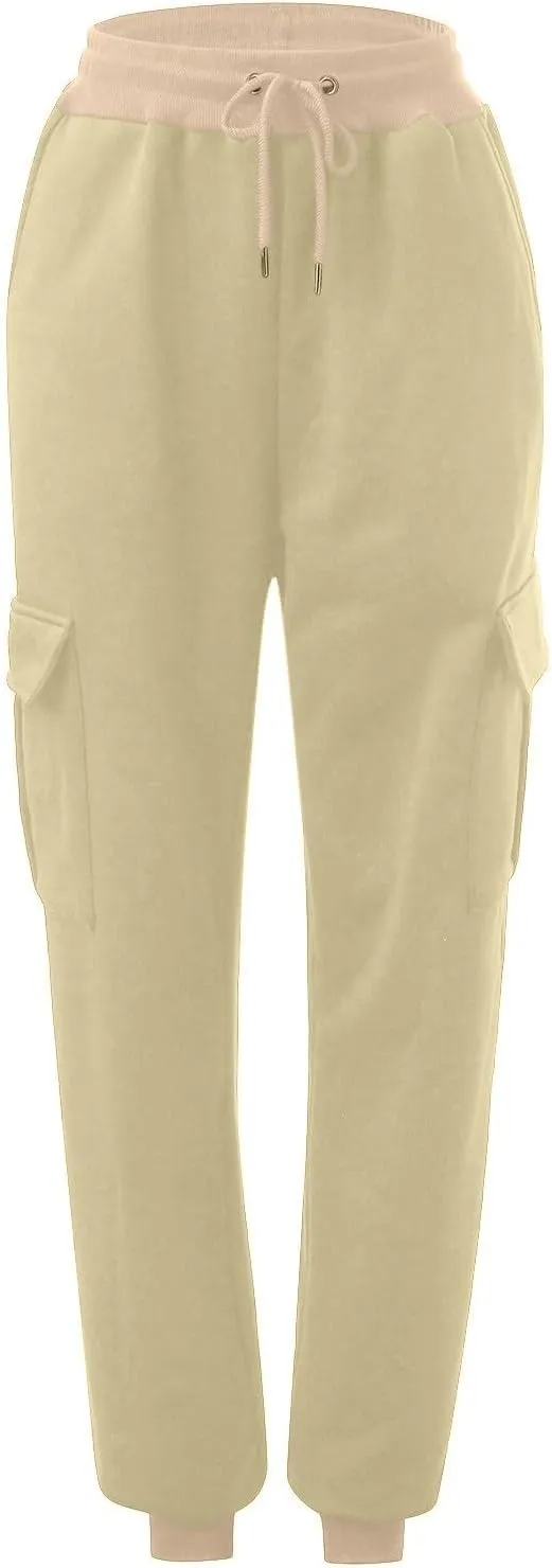 High Waisted Active Jogger Pants for Women with Pockets Lightweight Comfy Sweatpants Active High Waisted Sweat Pants
