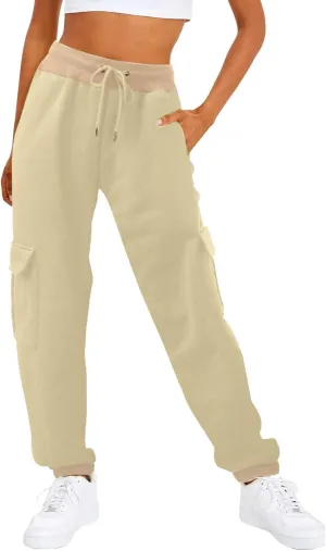 High Waisted Active Jogger Pants for Women with Pockets Lightweight Comfy Sweatpants Active High Waisted Sweat Pants
