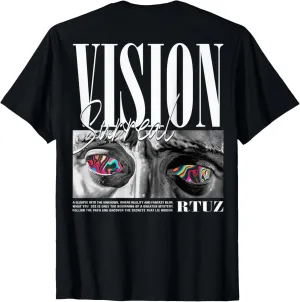 Hip Hop Vintage Edgy Urban Y2K Back Print T-Shirt - Unisex - Black - Small