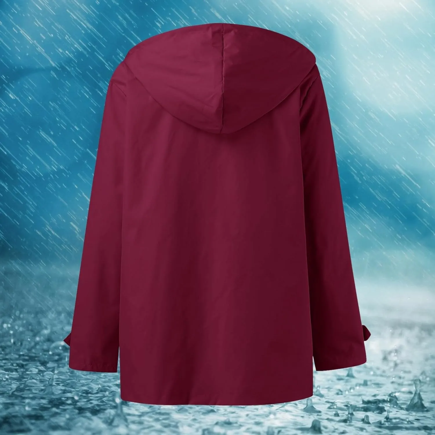 Hooded Trench Coats, Windbreaker Travel Jacket, Womens Jackets, Hiking Jackets for Women, Ladies Lightweight Jackets