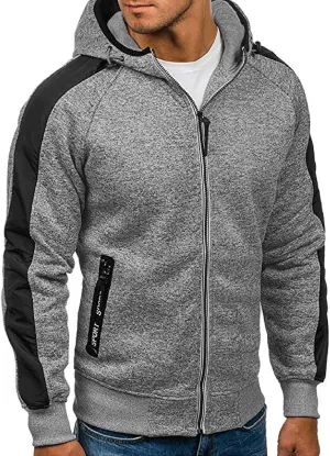 Hoodies for Men, Men Hoodies Casual Hoodies with Pockets Full Zip Long Sleeve Jacket Slim Fit Hooded Sweatshirt 2023