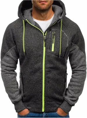Hoodies for Men, Men Hoodies Casual Hoodies with Pockets Full Zip Long Sleeve Jacket Sports Hooded Sweatshirt 2023