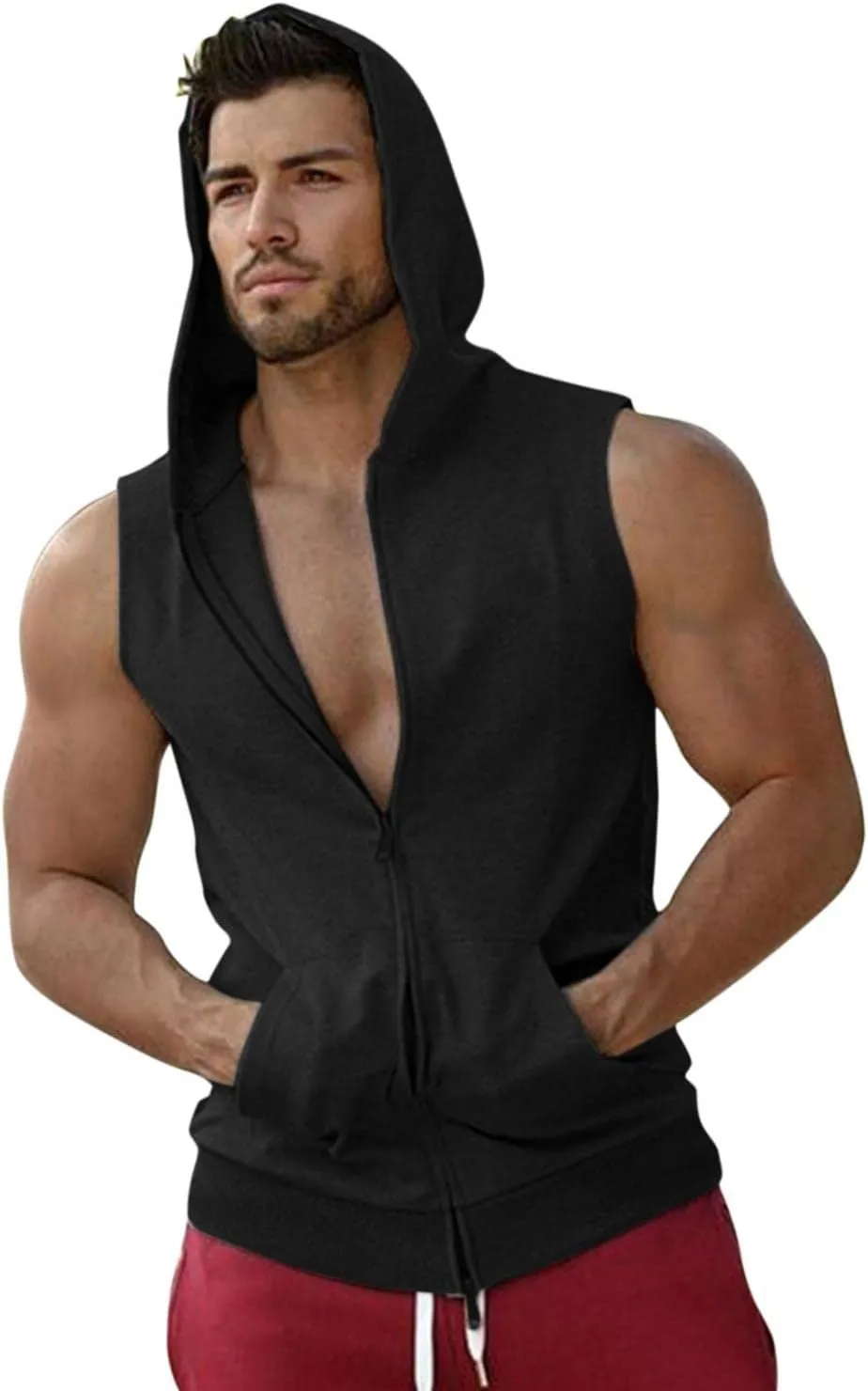 Hoodies for Men,Men's Hoodies,Fashion Polka Dot Mens Athletic Hoodies Full-Zip Sports Long Sleeve Hooded Sweatshirts
