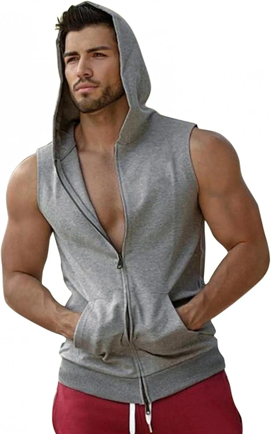 Hoodies for Men,Men's Hoodies,Fashion Polka Dot Mens Athletic Hoodies Full-Zip Sports Long Sleeve Hooded Sweatshirts