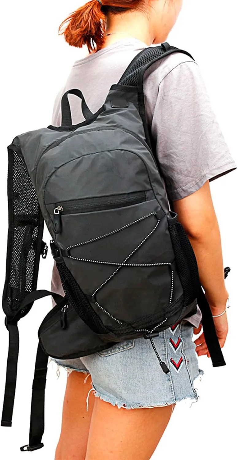 Hydration Backpack, 8L Breathable and Comfortable Reflective Drinking Bag for Cycle, Outdoor Sport, Running, Hiking, Travel, Daily Backpack