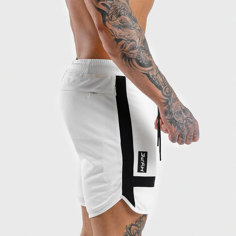 HYPE Shorts - White with Black Panels