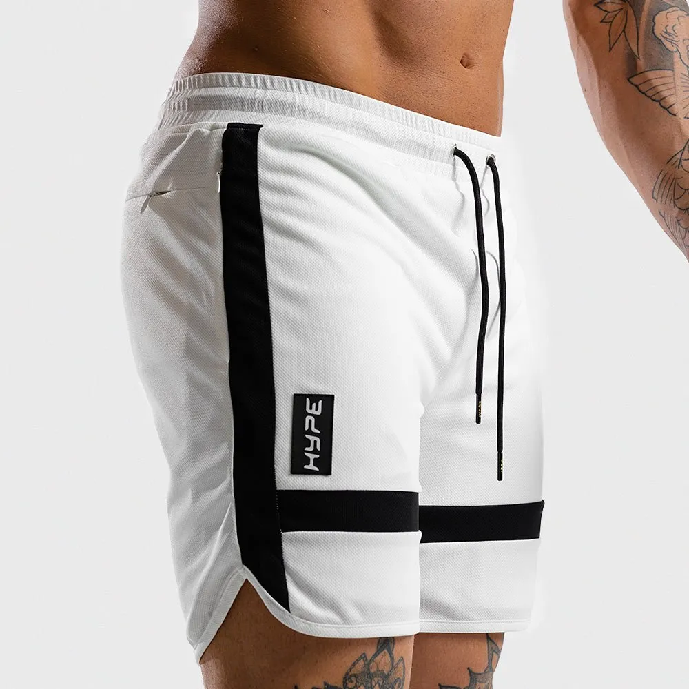 HYPE Shorts - White with Black Panels