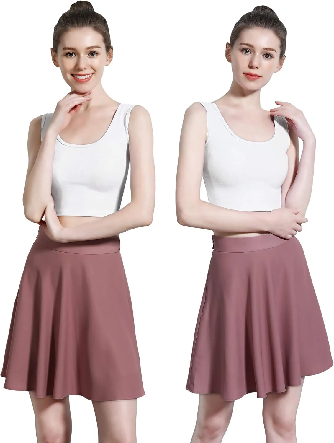 HZH Short Yoga Dance Athletic Tank Crop Tops Shirts for Women or Teens(3 Pack)