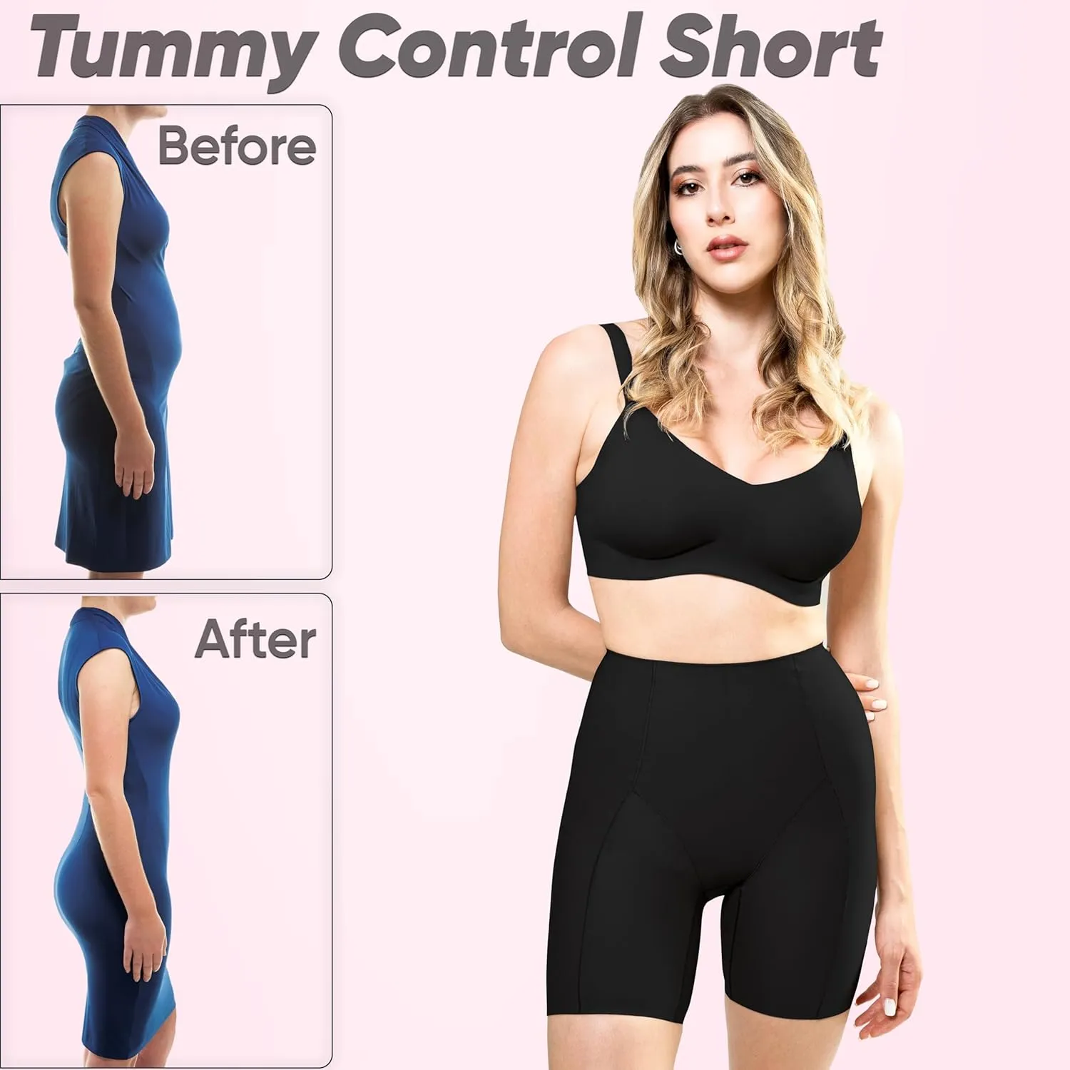 kaeruskin Eco Sustainable Shapewear Shorts - Breathable High Waisted Shapewear Tummy Control  Thigh Slimmer Shorts for Women