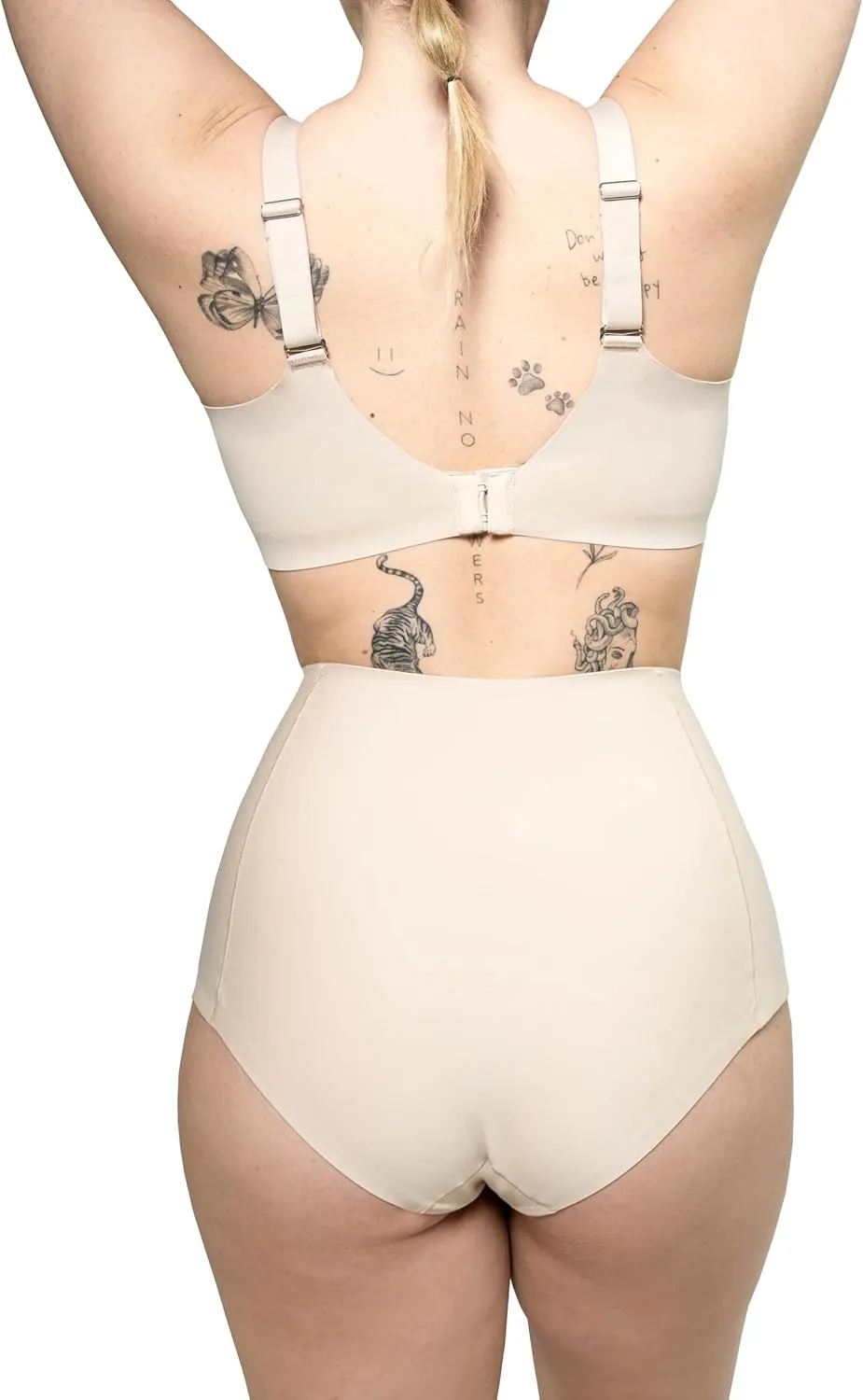 kaeruskin Eco Sustainable Tummy Control Underwear for Women - High Waisted Shapewear Panties - Breathable & Stretchy Girdle