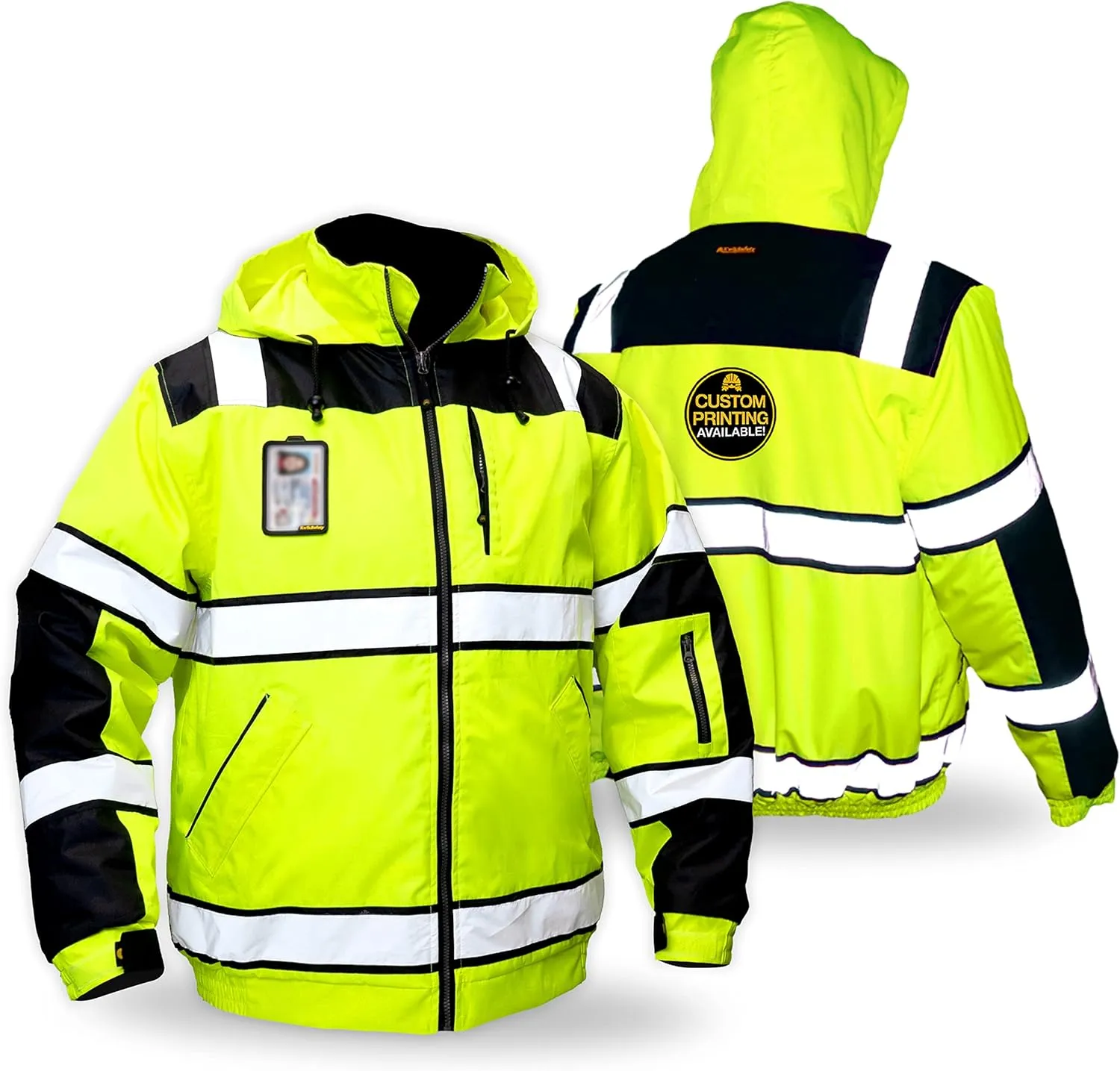 KwikSafety Reflective Jackets | Men's Insulated Hi Vis Work Bombers | Yellow, Orange, Multicolor