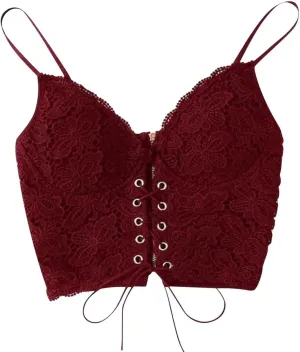 Lace Bralette for Women Sexy Spaghetti Strap Breathable Tank Top V Neck Push up Slim Fit Basic Vest Women Sport Bras
