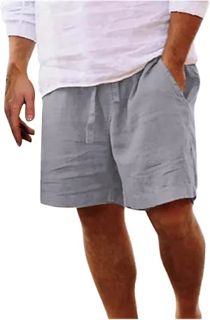LCMTWX Gym Shorts for Men Men's Sports Shorts Beach Shorts Casual Cotton Linen Shorts Cotton Shorts for Men Shorts Men