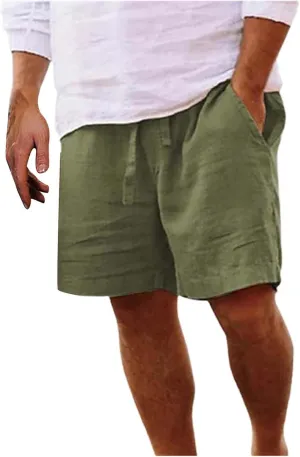 LCMTWX Gym Shorts for Men Men's Sports Shorts Beach Shorts Casual Cotton Linen Shorts Cotton Shorts for Men Shorts Men
