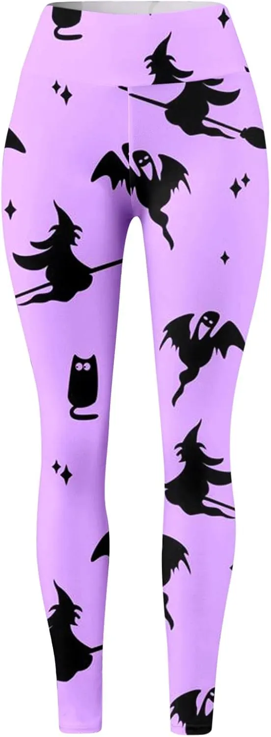 LCMTWX Leggings with Pockets for Women Casual Printed Long Christmas Pants Boot Pants Leggings with Pockets