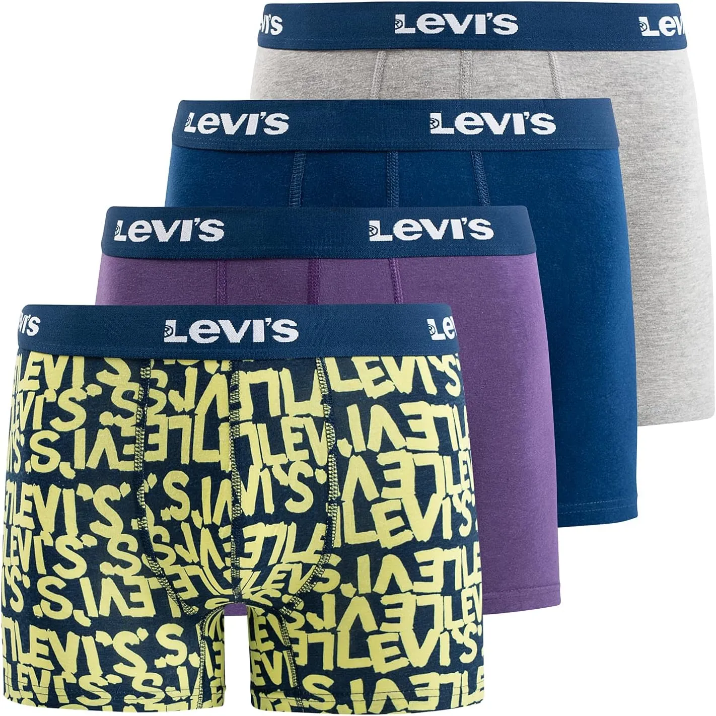 Levi's Mens Boxer Briefs Breathable Stretch Underwear 4 Pack