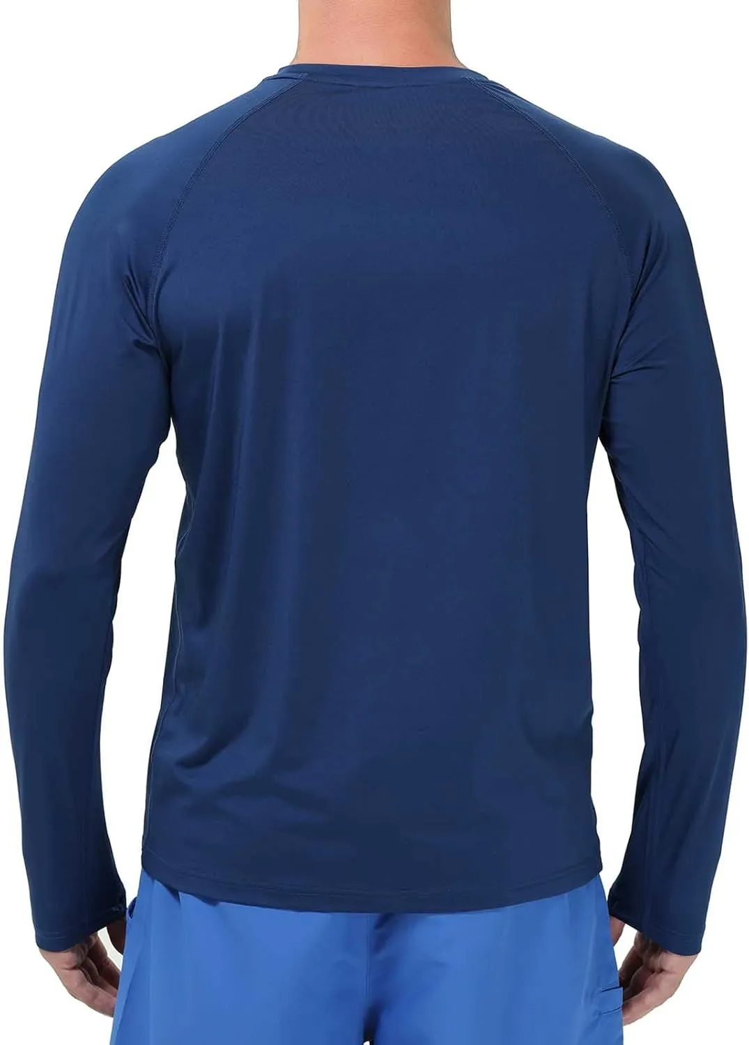 Lightbare Men’s UPF 50  UV Sun Protection Lightweight Long Sleeve T-Shirt Quick Dry for Outdoor Hiking Running
