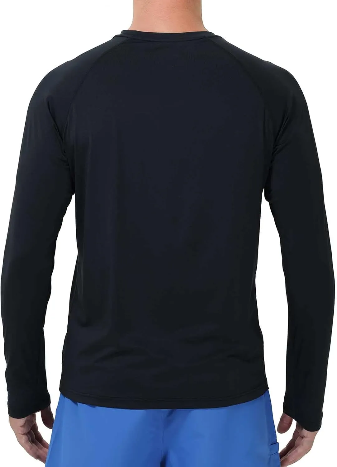 Lightbare Men’s UPF 50  UV Sun Protection Lightweight Long Sleeve T-Shirt Quick Dry for Outdoor Hiking Running