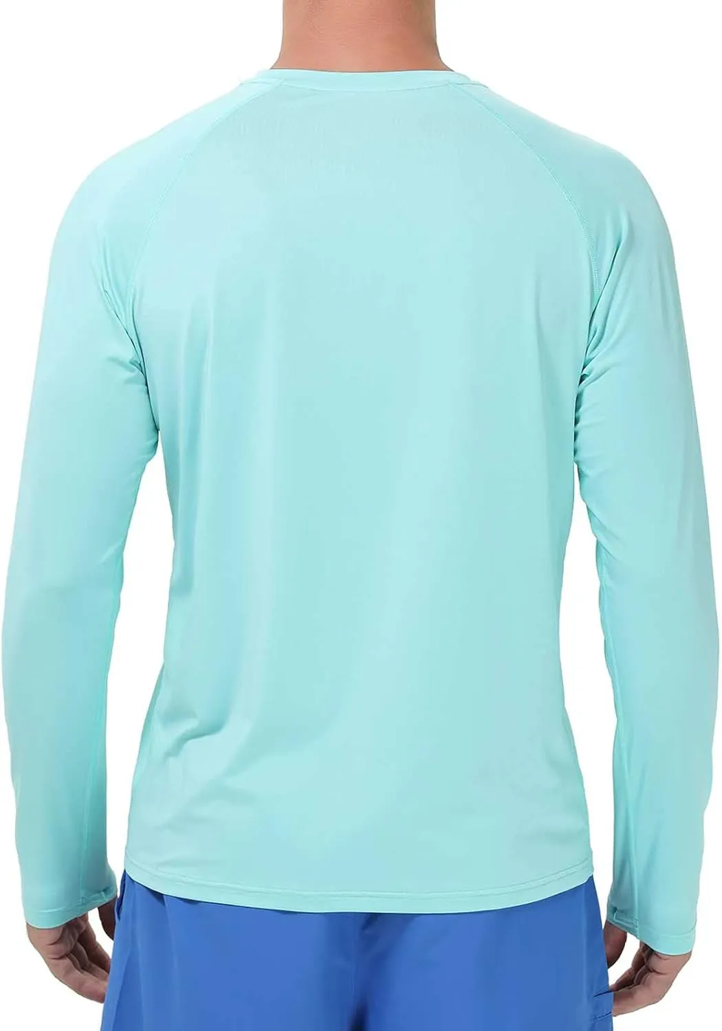 Lightbare Men’s UPF 50  UV Sun Protection Lightweight Long Sleeve T-Shirt Quick Dry for Outdoor Hiking Running